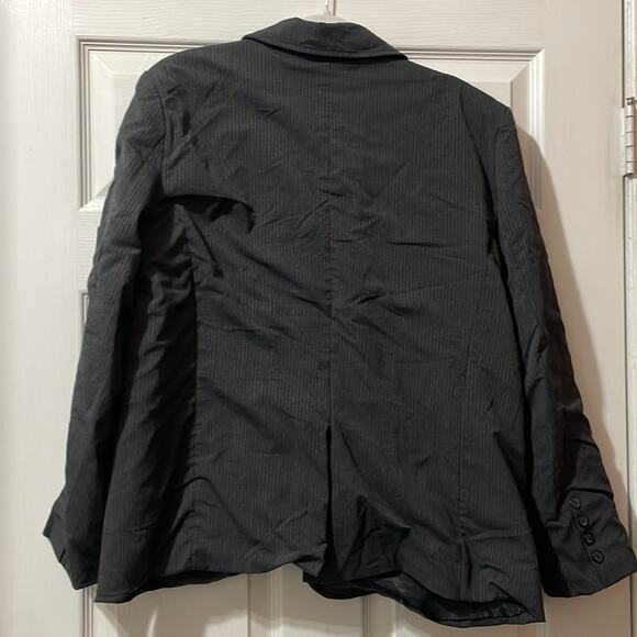 Anthropologie Moon River Gray Striped Blazer Small Retails $168 - Picture 7 of 9